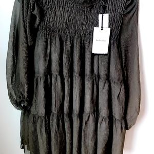 En Saison Sheer Olive Green Dress